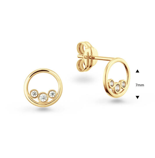  Boucles d'oreilles à puces Zircone - 