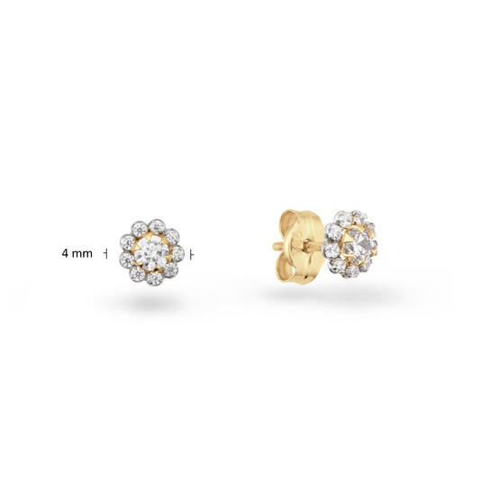  Ear studs - Round Zirconia - 