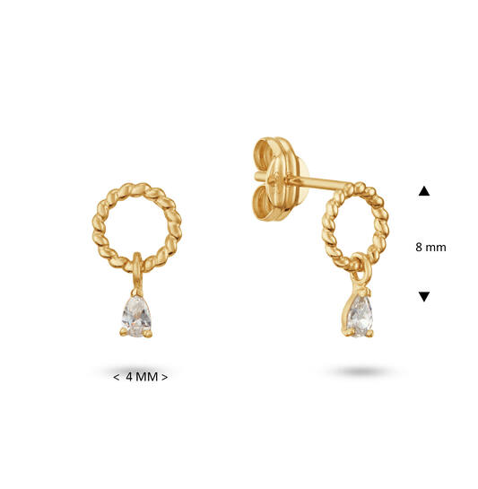  Oorstekers Zirkonia - 