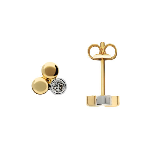  Ear studs - Triangle Zirconia - 