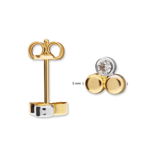  Ear studs - Triangle Zirconia - 