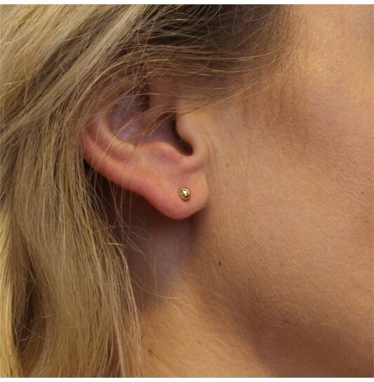  Boucles d'oreilles à puces - Globe - Ø 4mm