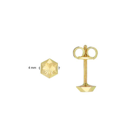  Boucles d'oreilles à puces - Rond - Ø 4mm