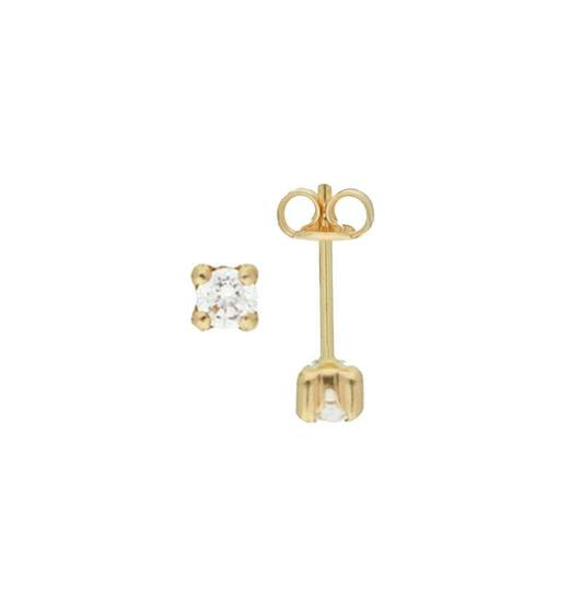  Ohrstecker - Quadrat Zirkonia - - Ø 5mm