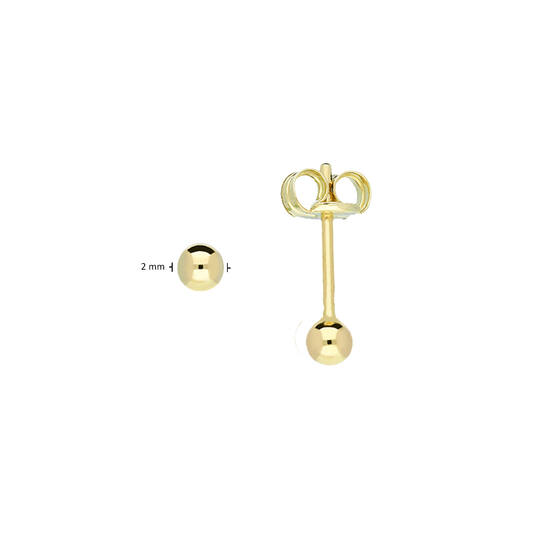  Boucles d'oreilles à puces - Globe - Ø 2mm
