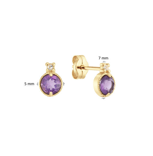  Boucles d'oreilles à puces Topaze - 