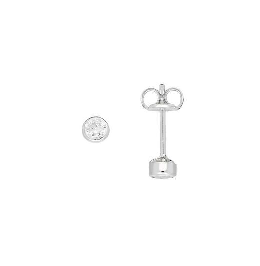  Ohrstecker - Rund Zirkonia - - Ø 3mm