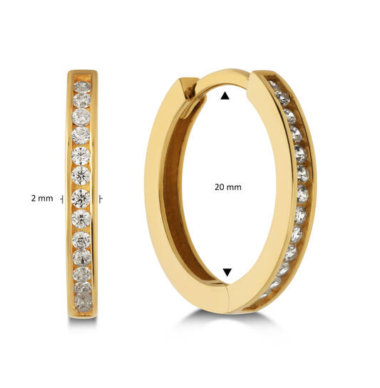  Earrings with folding clasp - Premium Hoops - Ø 20mm