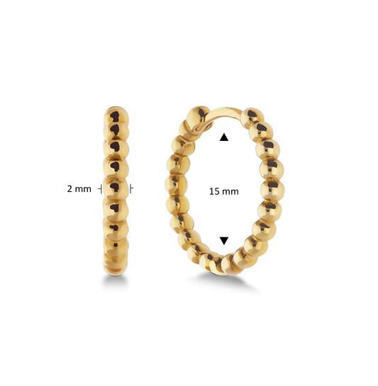  Earrings with folding clasp - Premium Hoops - Round - Ø 15mm