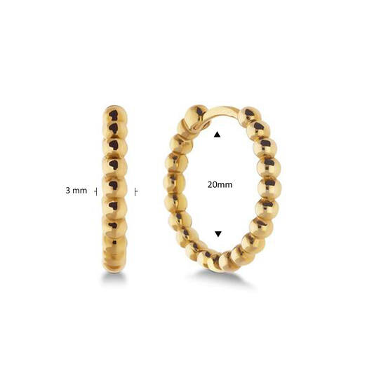  Earrings with folding clasp - Premium Hoops - Ø 20mm