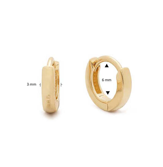  Earrings with folding clasp - Premium Hoops - Ø 6mm