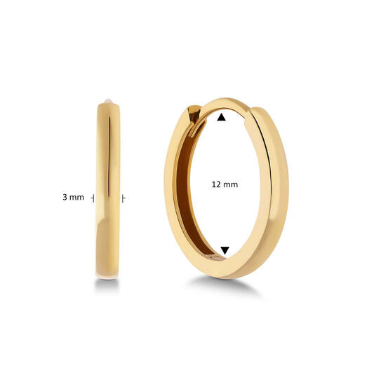  Ohrringe mit Clipverschluss - Premium Hoops - Ø 12mm