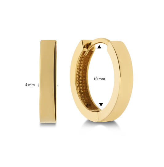  Earrings with folding clasp - Premium Hoops - Ø 10mm