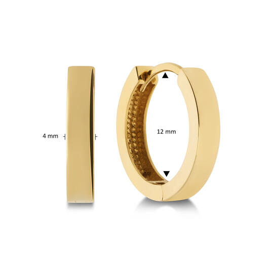  Earrings with folding clasp - Premium Hoops - Ø 12mm