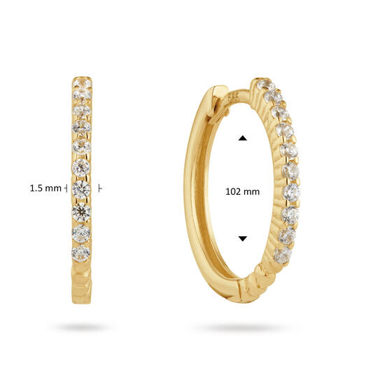  Earrings with folding clasp - Premium Hoops - Round - Ø 12mm