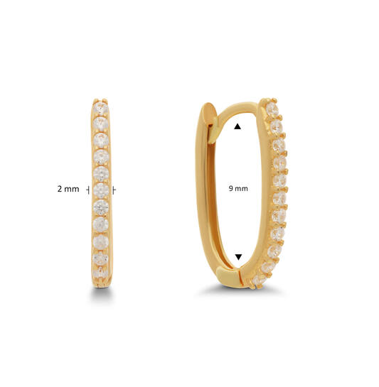  Earrings with folding clasp - Rectangle - Ø 14mm