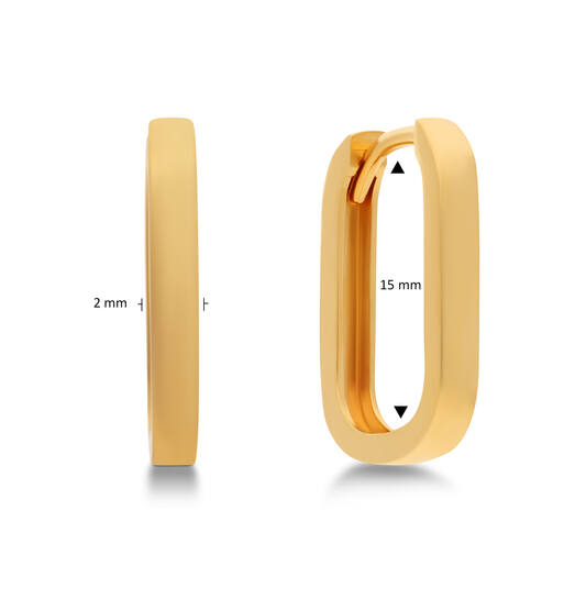  Earrings with folding clasp - Rectangle - Ø 15mm