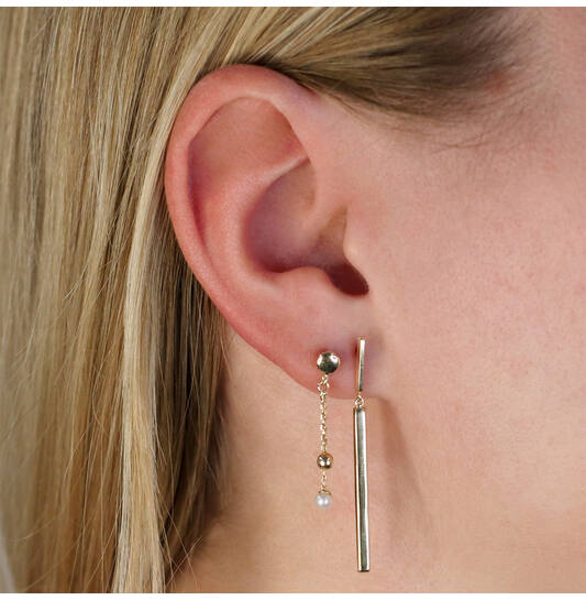  Boucles d'oreilles pendantes - Rectangle