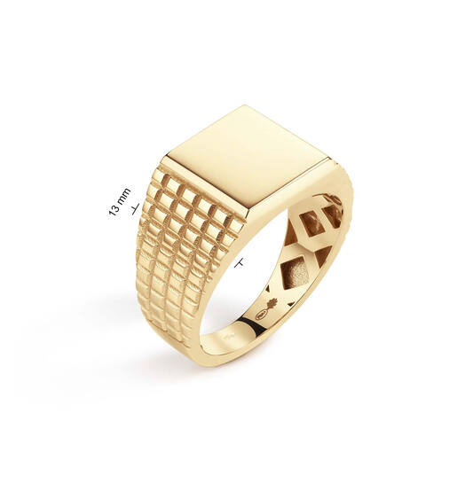  Ringe ohne Stein - Quadrat - 13mm