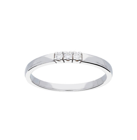 Ring Rijzetting Diamant - 585 Wit - 1,8gr - 3-0.06 G-SI