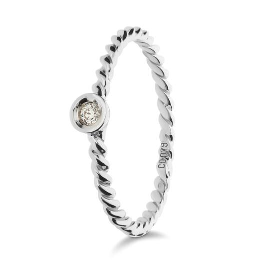  Ringe mit Diamant - Rund - 0.035ct - 2mm