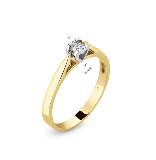  Bagues diamant - Say Yes! - Cœur - 0.08ct - 4mm