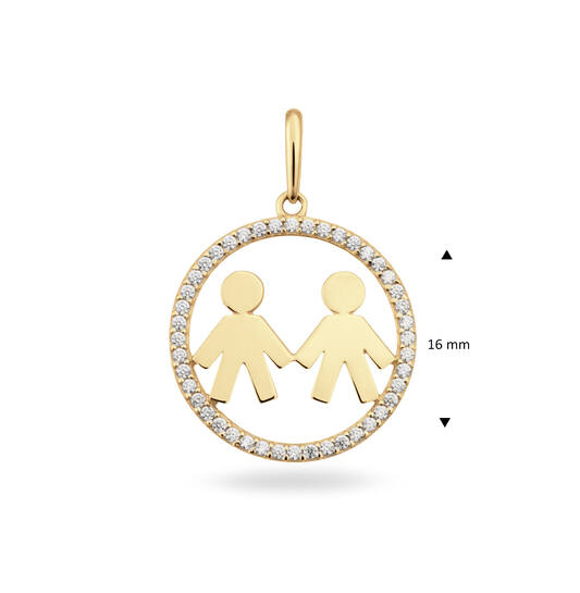 Pendentifs avec pierre - Jongen - 16mm
