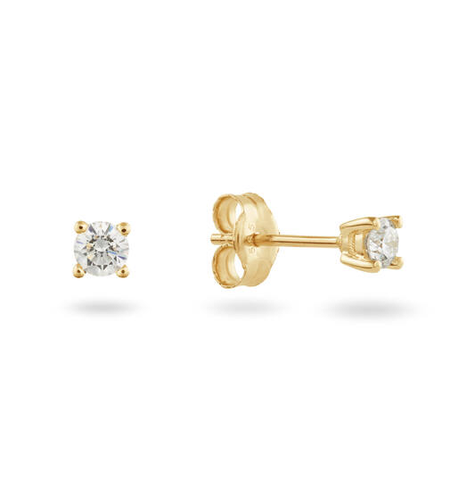  Boucles d'oreilles à puces - Solitaire Moderne - 0.2ct