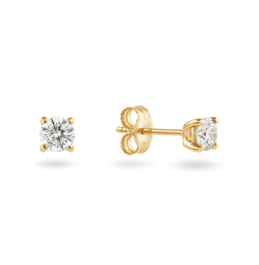  Boucles d'oreilles à puces - Solitaire Moderne - 0.4ct