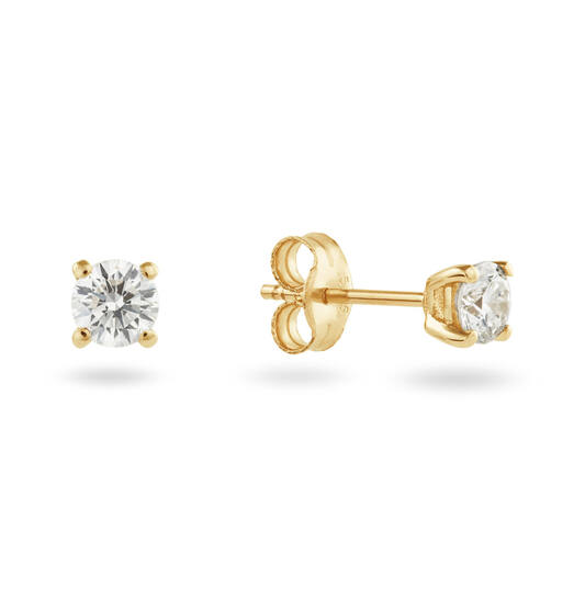  Boucles d'oreilles à puces - Solitaire Moderne - 0.6ct