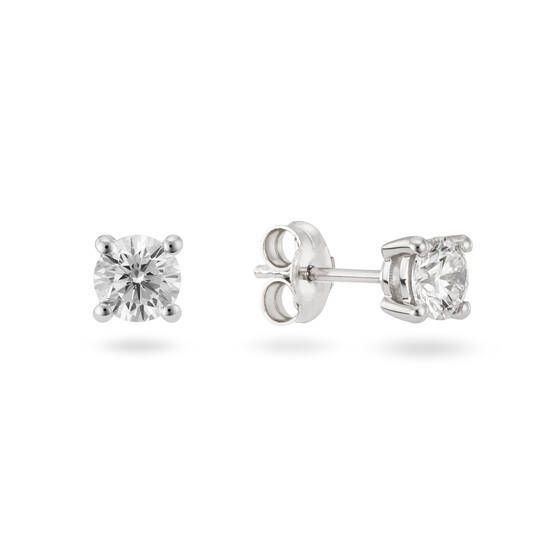  Boucles d'oreilles à puces - Solitaire Moderne - 0.6ct