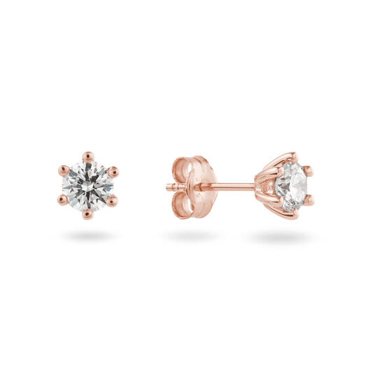  Boucles d'oreilles à puces - Solitaire Classique - 0.6ct