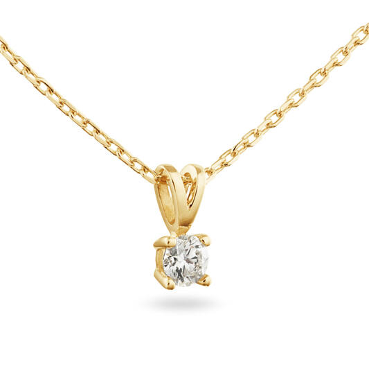  Collier - Solitaire Moderne - 0.2ct