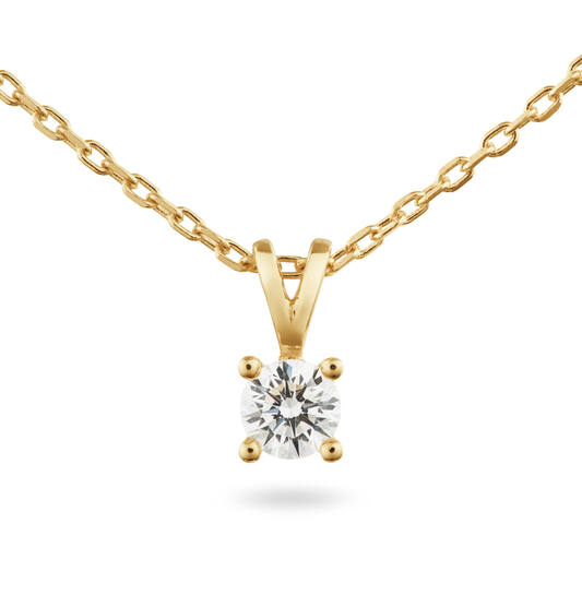 Necklace - Solitaire Moderne - 0.3ct
