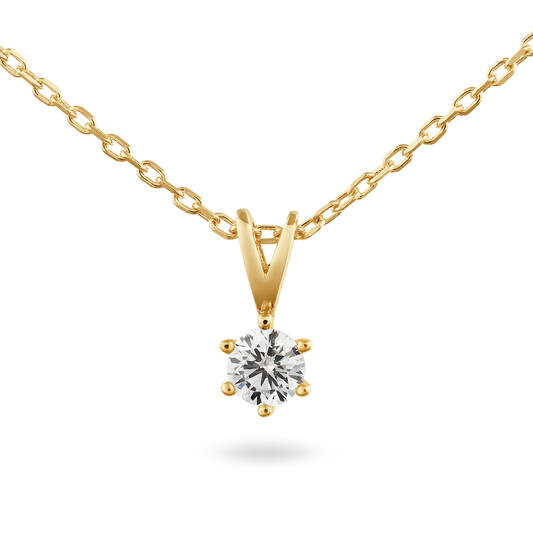  Kette - Solitaire Classique - 0.3ct