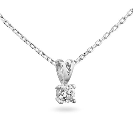 Collier - Solitaire Moderne - 0.2ct