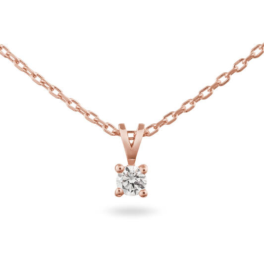  Collier - Solitaire Moderne - 0.15ct