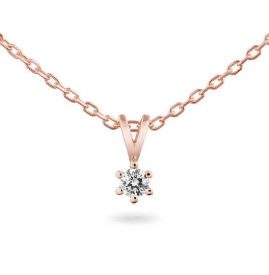  Kette - Solitaire Classique - 0.1ct