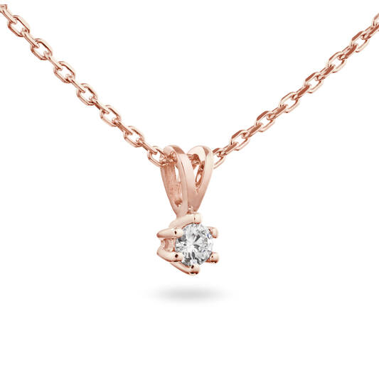  Collier - Solitaire Classique - 0.15ct