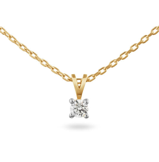  Kette - Solitaire Moderne - 0.15ct