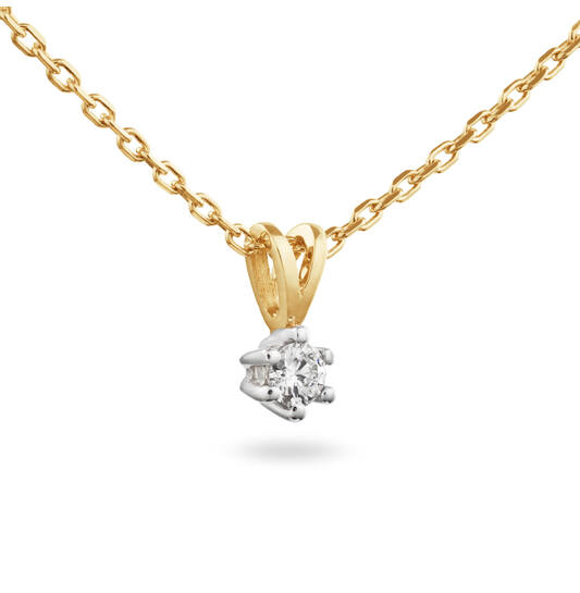  Collier - Solitaire Classique - 0.15ct