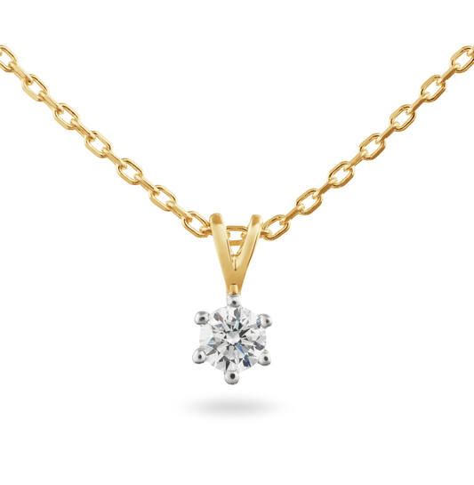  Kette - Solitaire Classique - 0.2ct