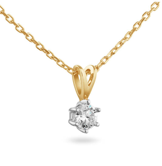  Collier - Solitaire Classique - 0.3ct