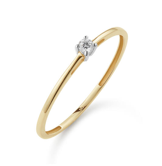  Bagues - Solitaire Moderne - 0.05ct
