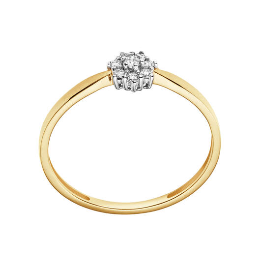  Ringe mit Stein - Rosette - 0.09ct