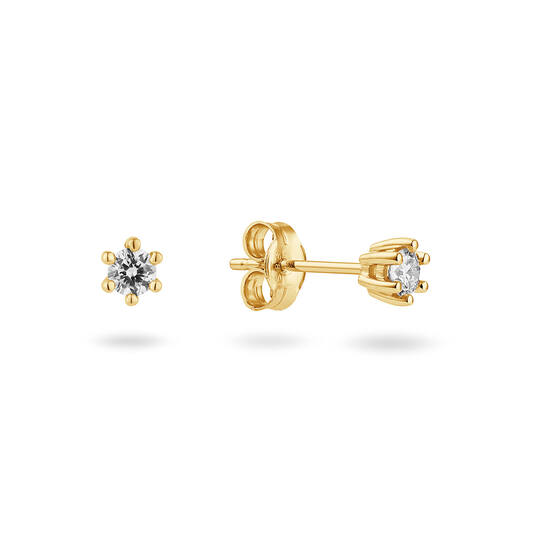  Boucles d'oreilles à puces - Solitaire Classique - 0.2ct