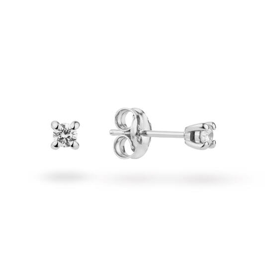  Oorstekers - Solitaire Moderne - 0.1ct