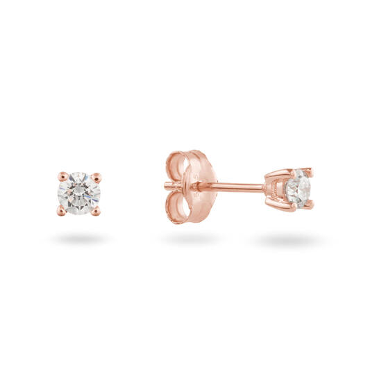  Oorstekers - Solitaire Moderne - 0.2ct