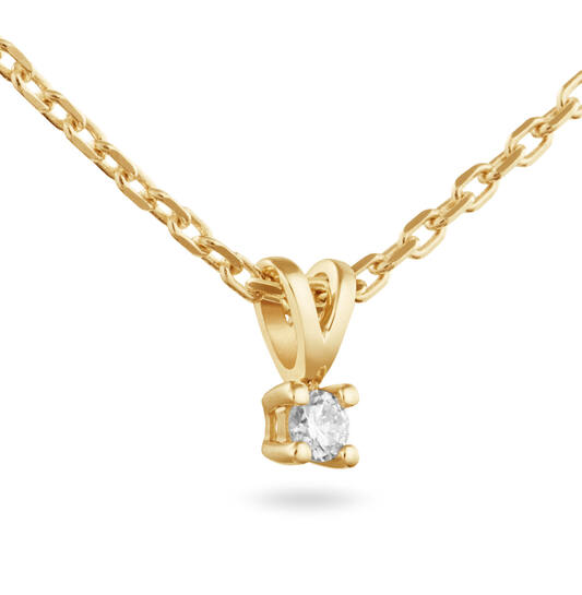  Kette - Solitaire Moderne - 0.15ct