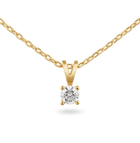  Collier - Solitaire Moderne - 0.2ct